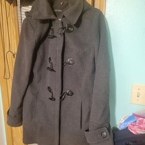 Calvin Klein Women's Black Toggle Coat